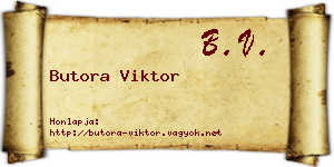 Butora Viktor névjegykártya